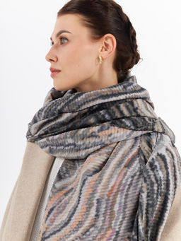 Большой, мягкий, тонкий и очень нежный двусторонний палантин с рисунком - Tantino фото 5