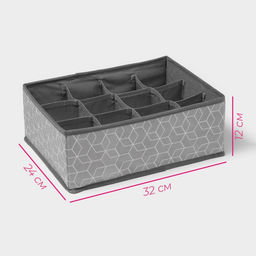 Органайзер для хранения белья Доляна Фора, 12 ячеек, 322412 см, серый  фото 3