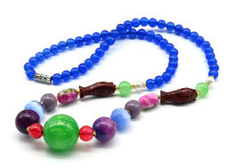 Цветные бусы шарики 6-20мм, 55см - Радуга камня фото 2