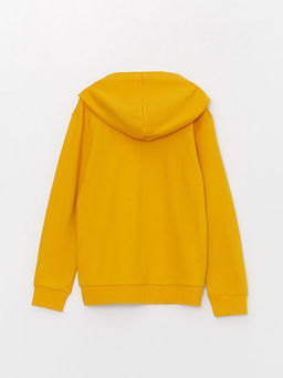 Bask?l? Uzun Kollu Erkek ?ocuk Hoodie - Waikiki фото 2