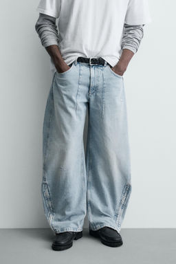 JEANS BALLOON FIT CREMALLERA / Azul / Verde - Zara фото 2