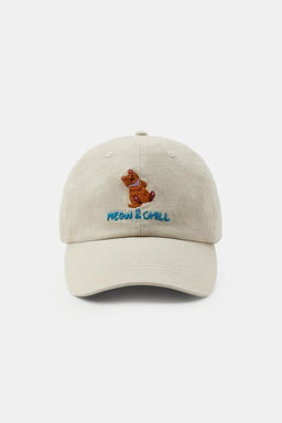 GORRA SARGA BORDADOS GATO / Piedra