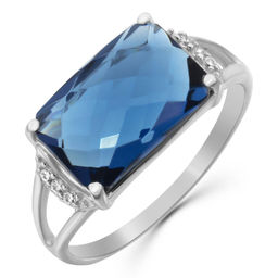 Кольцо, танзанит выращ., Теона