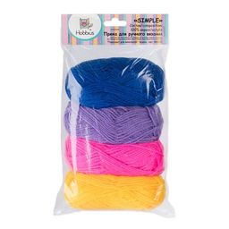 Пряжа Hobbius Simple 100% акрил 4 х 25 г 66 м  3 м