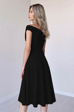 TRENDYOLMILLA Siyah A-Kesim Dokuma Midi Elbise TPRAW25EL00183  фото 7