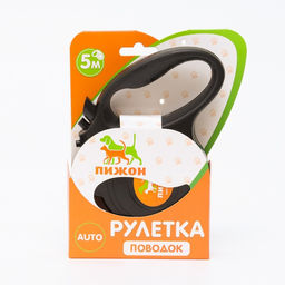Рулетка Пижон с фонариком, прорезиненная ручка, 5 м, до 35 кг черная  фото 5