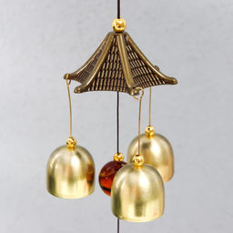 Музыка ветра «Филин на ветке», металл, 3 колокольчика, 40 см