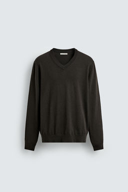 100% WOOL V-NECK JUMPER - Zara фото 7