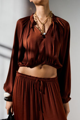 Blusa con mangas globo - H&m фото 9