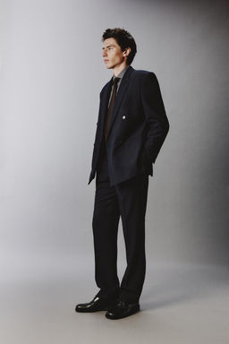 LIMITED EDITION DOUBLE-BREASTED WOOL BLEND SUIT BLAZER - Zara фото 4