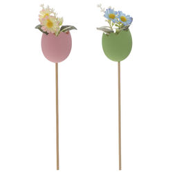 Изделие декоративное (вставка) Яйцо пасхальное, L4 W2 H27 см, 2в.