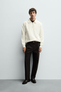 INTERLOCK QUARTER ZIP POLO SHIRT - Zara фото 3