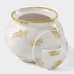 Сахарница Доляна Organic Gold, 420 мл, фарфор, белая