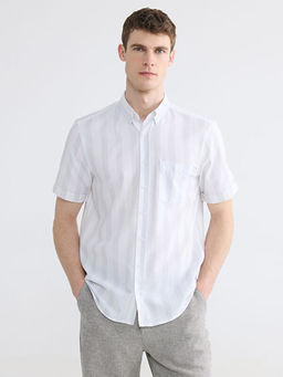 Regular Fit ?izgili Arm?rl? Erkek G?mlek