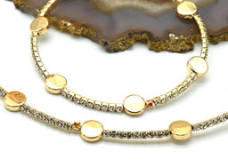 Колье-чокер с браслетом цв.золотистый, 40см, 17см Радуга камня  фото 2