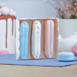 Цена за 10 шт. Коробка для печенья, белая, 12×12×3 см