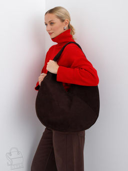 Сумка женская кожаная 1101M coffee Polina&Eiterou