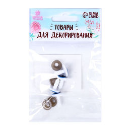 Глаза винтовые с заглушками, (набор 4 шт), цвет голубой, размер 1 шт. 1,3 1 см - Школа талантов фото 3