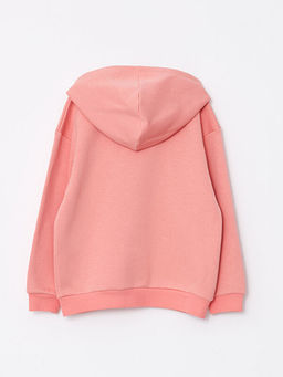 Kap??onlu Bask?l? Uzun Kollu K?z ?ocuk Fermuarl? Sweatshirt - Waikiki фото 2