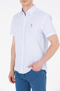 Мужская синяя рубашка с коротким рукавом Неожиданная скидка в корзине - U.s. polo assn фото 6