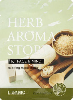 1ШТ! L.Sanic Тканевая маска с экстрактом эвкалипта и эффектом ароматерапии Herb Aroma Story Eucalyptus Relaxing Mask Sheet (25 мл) фото 2