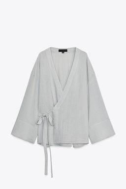 SIDE TIE KIMONO - Zara фото 16