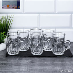 Кружка для чая 150 мл 6 штук восточная форма / P-136D /уп 12/