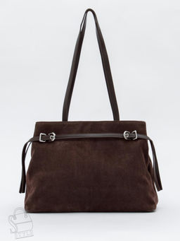 Сумка женская кожаная 8021-1S coffee Velina Fabbiano-Safenta