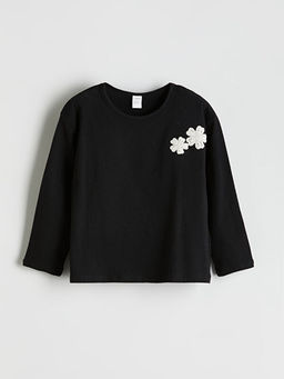 ?i?ekli K?z ?ocuk Krinkle Bluz ve ?ort 2li