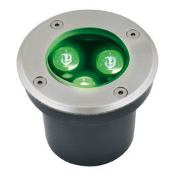 ULU-B10A-3W/GREEN IP67 GREY Светильник светодиодный уличный. Архитектурный встраиваемый. Зеленый свет. Корпус серый. TM Uniel