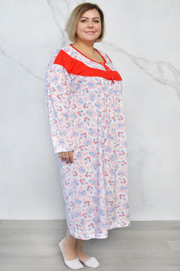 Арт. 2576 Ночная сорочка с дл. рукавом Цвет:ассорти