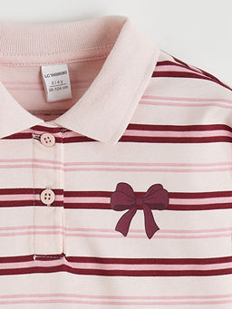 Polo Yaka ?izgili K?z ?ocuk Ti??rt