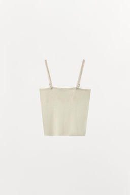 KNIT TOP WITH LACE EMBROIDERY - Zara фото 21