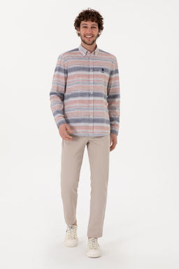 Erkek Ta_ Slim Fit Kanvas Pantolon