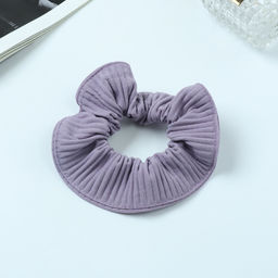 Цена за 3 шт. Резинка для волос «Орбита», текстура полоска, 10 см, серо-сиреневая