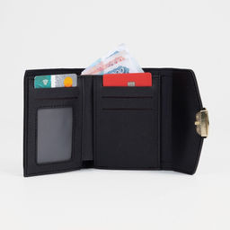 Кошелёк на кнопке, цвет чёрный - Simaland фото 4