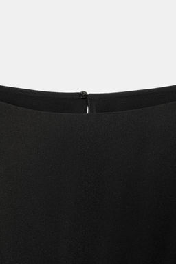 BELTED CREPE MIDI DRESS - Zara фото 8