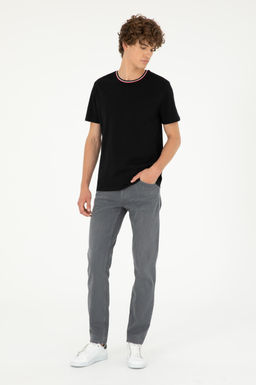 Футболка мужская U.S. Polo Assn из хлопка черная  фото 4