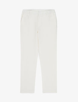 Ekru Slim Fit Keten Kar___ml_ Tak_m Elbise