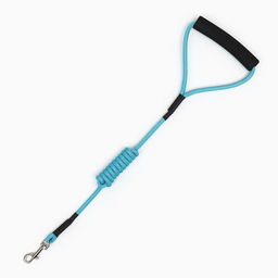 Комплект амуниции с мягкой дышащей шлейкой и круглым поводком 120 х 1 см, голубой - Пижон фото 9