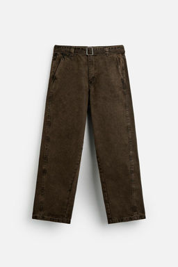 LIMITED EDITION RELAXED BELT JEANS - Zara фото 6