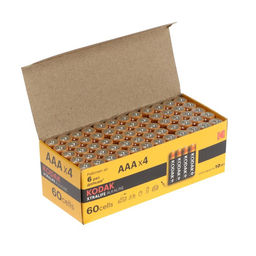 Батарейка алкалиновая Kodak Xtralife, AAA, LR03-60BOX, 1.5 В, бокс, 60 шт.
