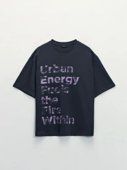 Футболка relax fit с принтом / Zarina