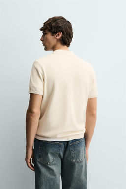 TEXTURED KNIT POLO SHIRT - Zara фото 3