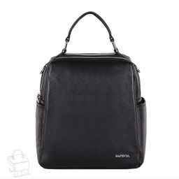 Рюкзак женский кожаный 69013-7 black Velina Fabbiano-Safenta в Новосибирске