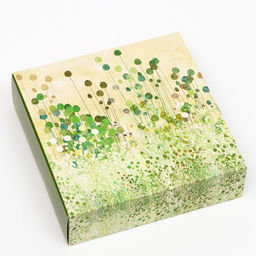 Цена за 5 шт. Коробка под 9 конфет с обечайкой Зелень с окном 14.5?14.5?3.5 см - UPAK LAND фото 4