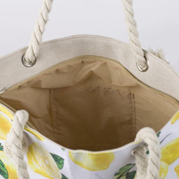 Сумка пляжная на молнии, цвет белый/жёлтый - Nazamok фото 17