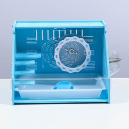 Клетка-переноска для грызунов,акриловая, голубая, 29 х 23,5 х 22 см - Пижон фото 2