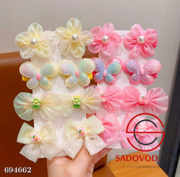 Набор детских заколок с бантом для волос