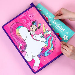 Папка для тетрадей А4, на молнии, пластик, Минни Маус и Единорог - Disney фото 2